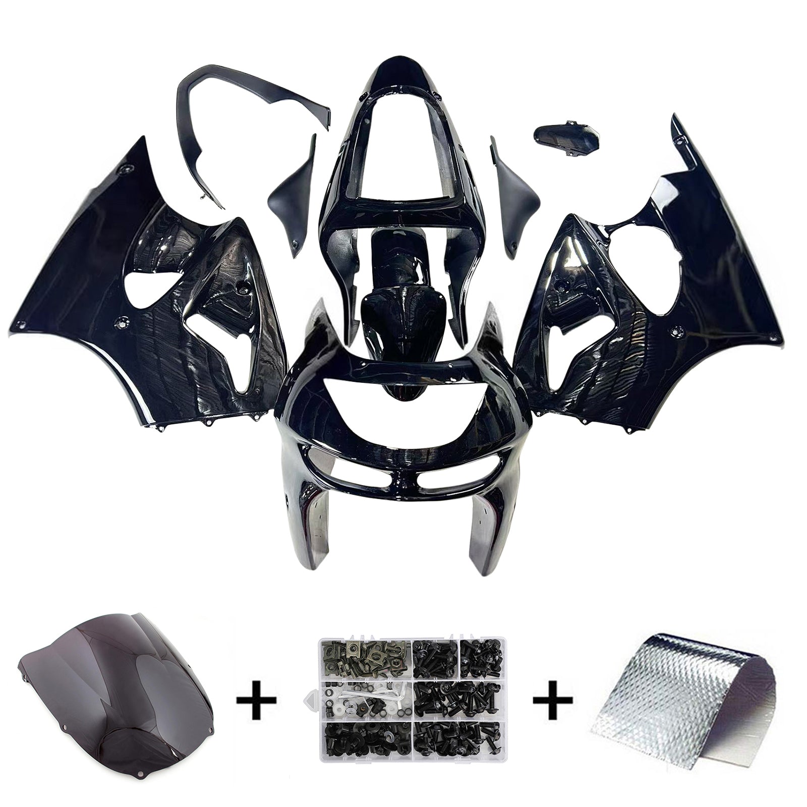 1998-1999 Kawasaki ZX6R Kit de carénage d'injection carrosserie plastique ABS