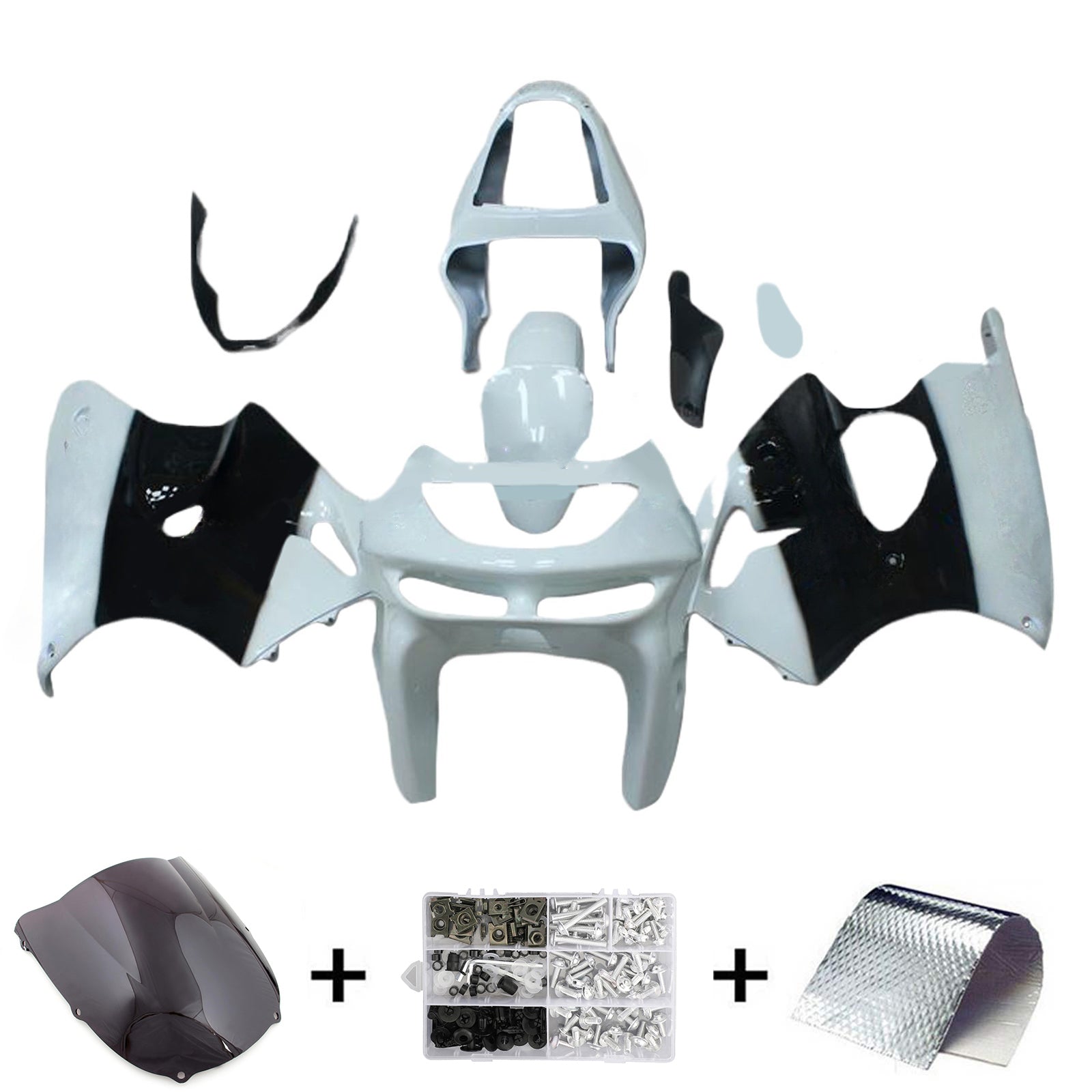 1998-1999 Kawasaki ZX6R Kit de carénage d'injection carrosserie plastique ABS