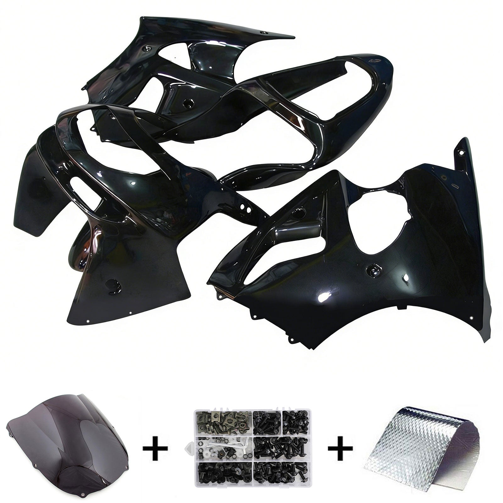 1998-1999 Kawasaki ZX6R Kit de carénage d'injection carrosserie plastique ABS