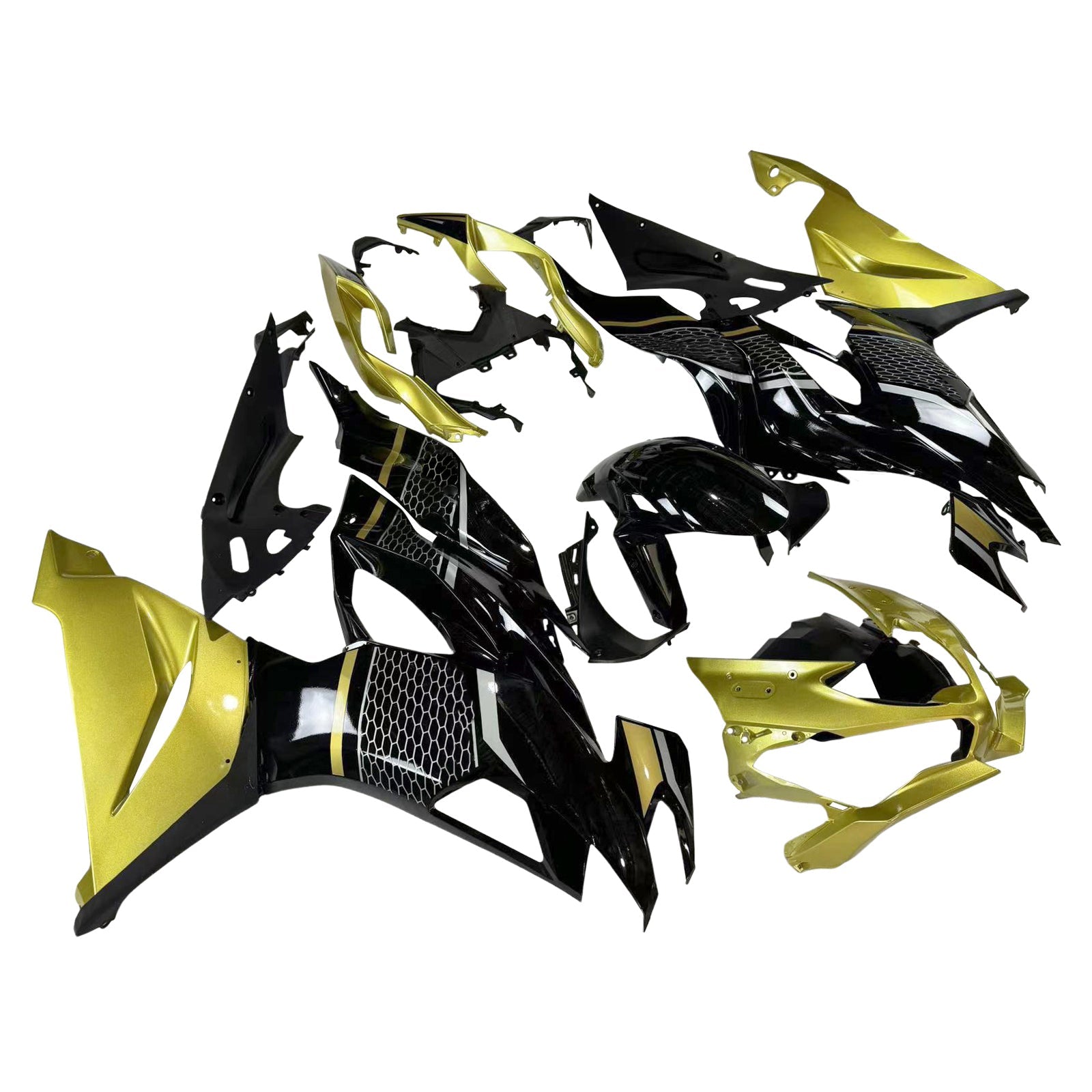 Amotopart Kawasaki ZX6R 2019-2023 ABS muovinen korin suojasarja