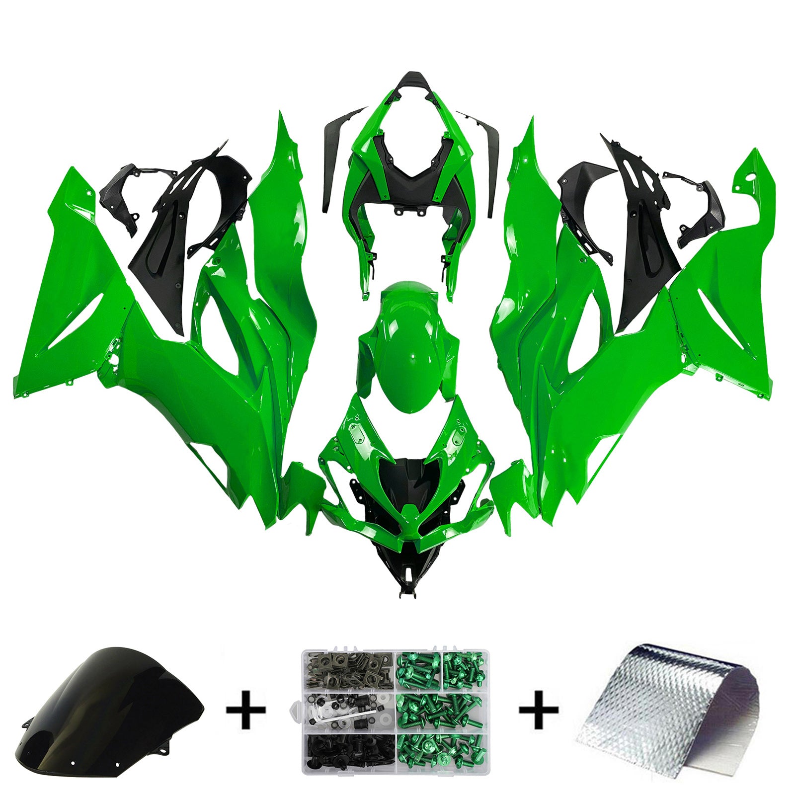 Kit de carénage d'injection Kawasaki ZX6R 2019-2023, carrosserie en plastique ABS