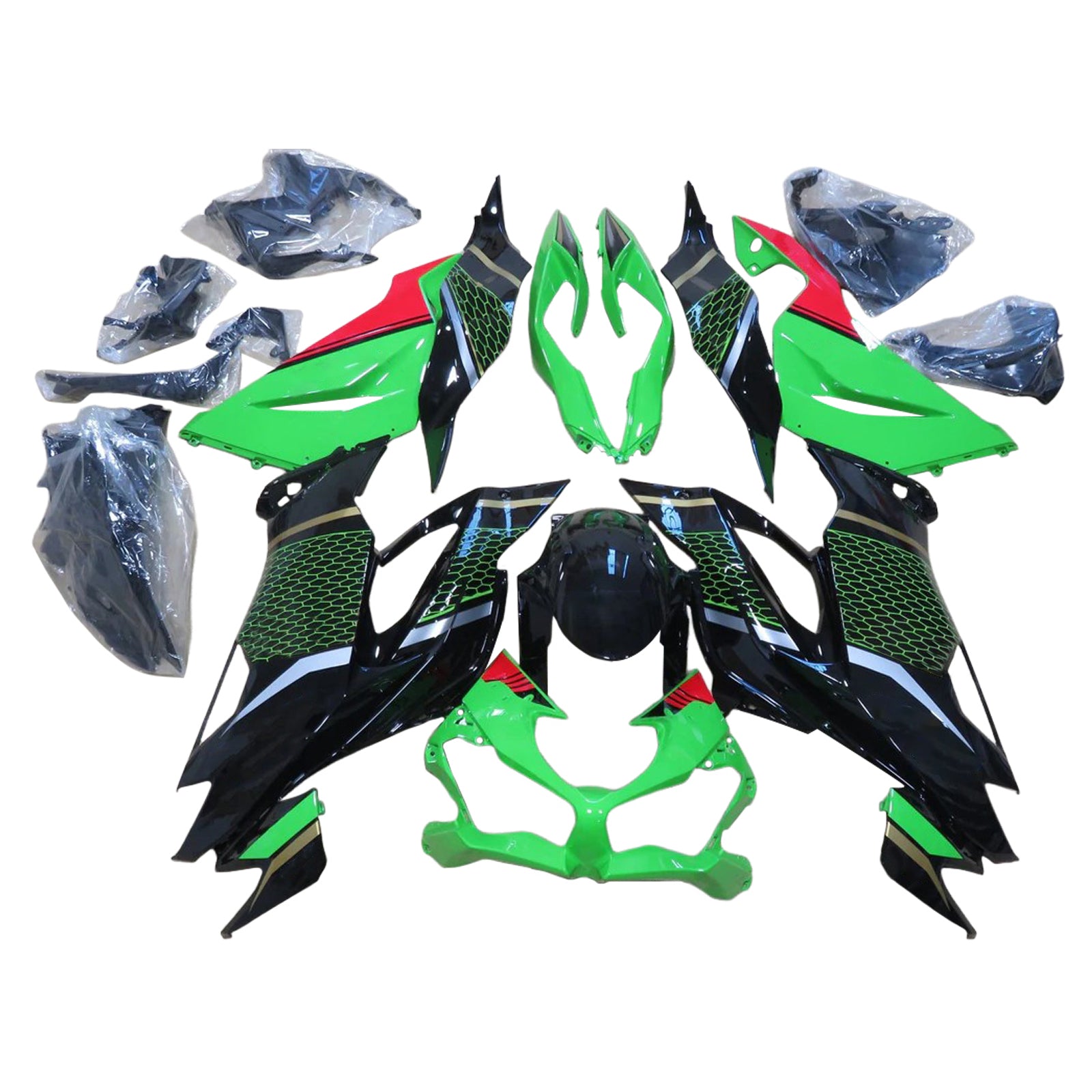 Kit de carénage d'injection Kawasaki ZX6R 2019-2023, carrosserie en plastique ABS