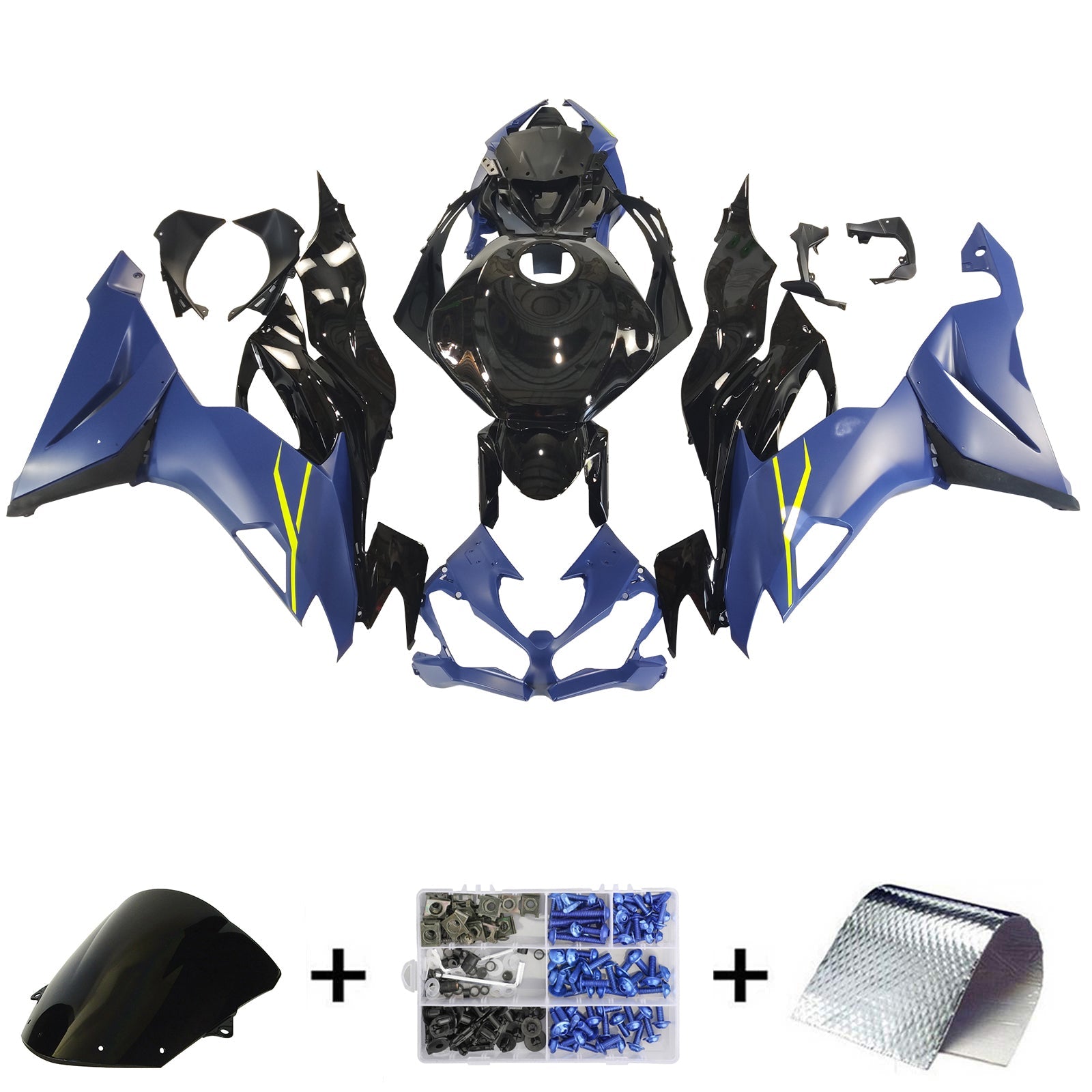 Kit de carénage d'injection Kawasaki ZX6R 2019-2023, carrosserie en plastique ABS