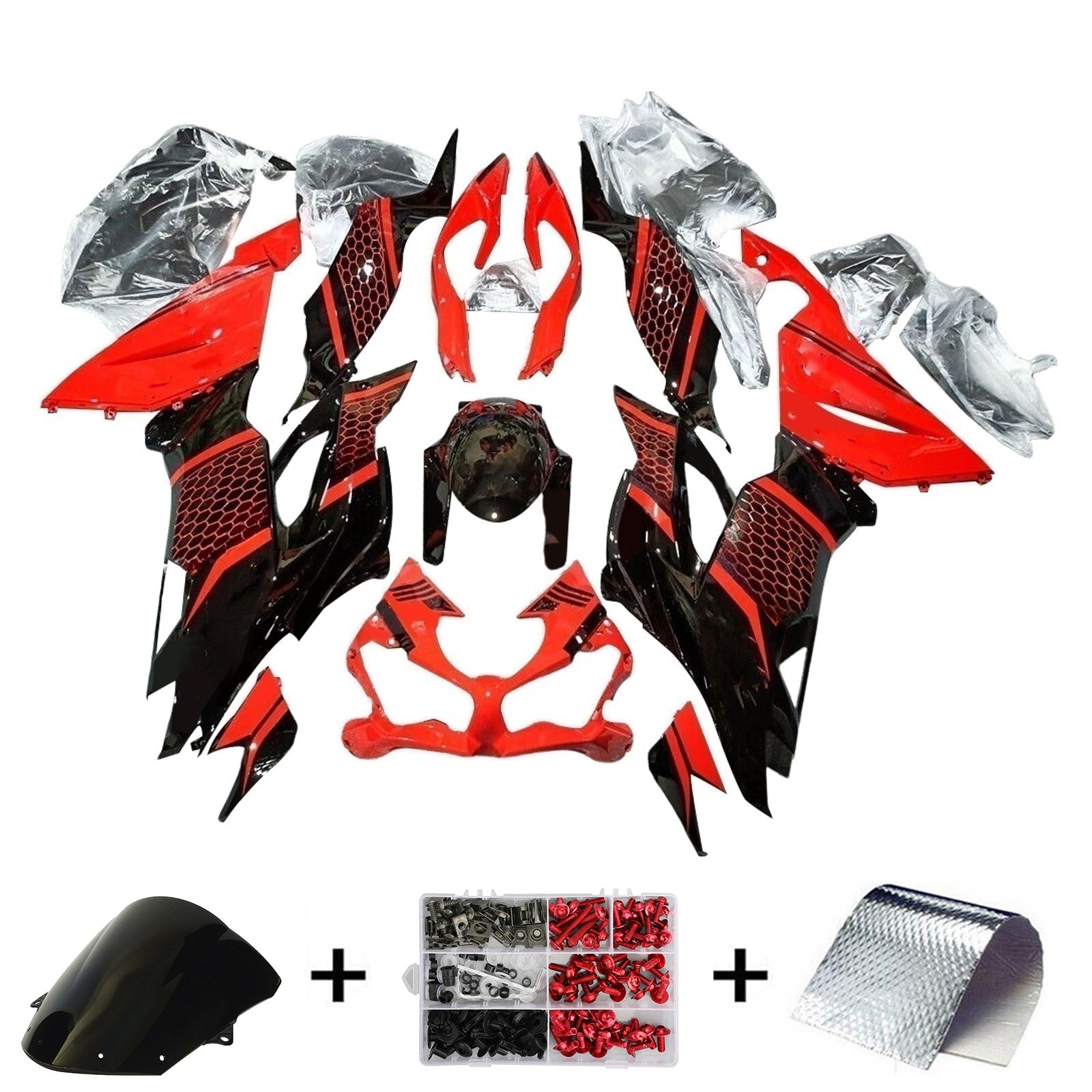 Kit carena iniezione Kawasaki ZX6R 2019-2023 Carrozzeria in plastica ABS
