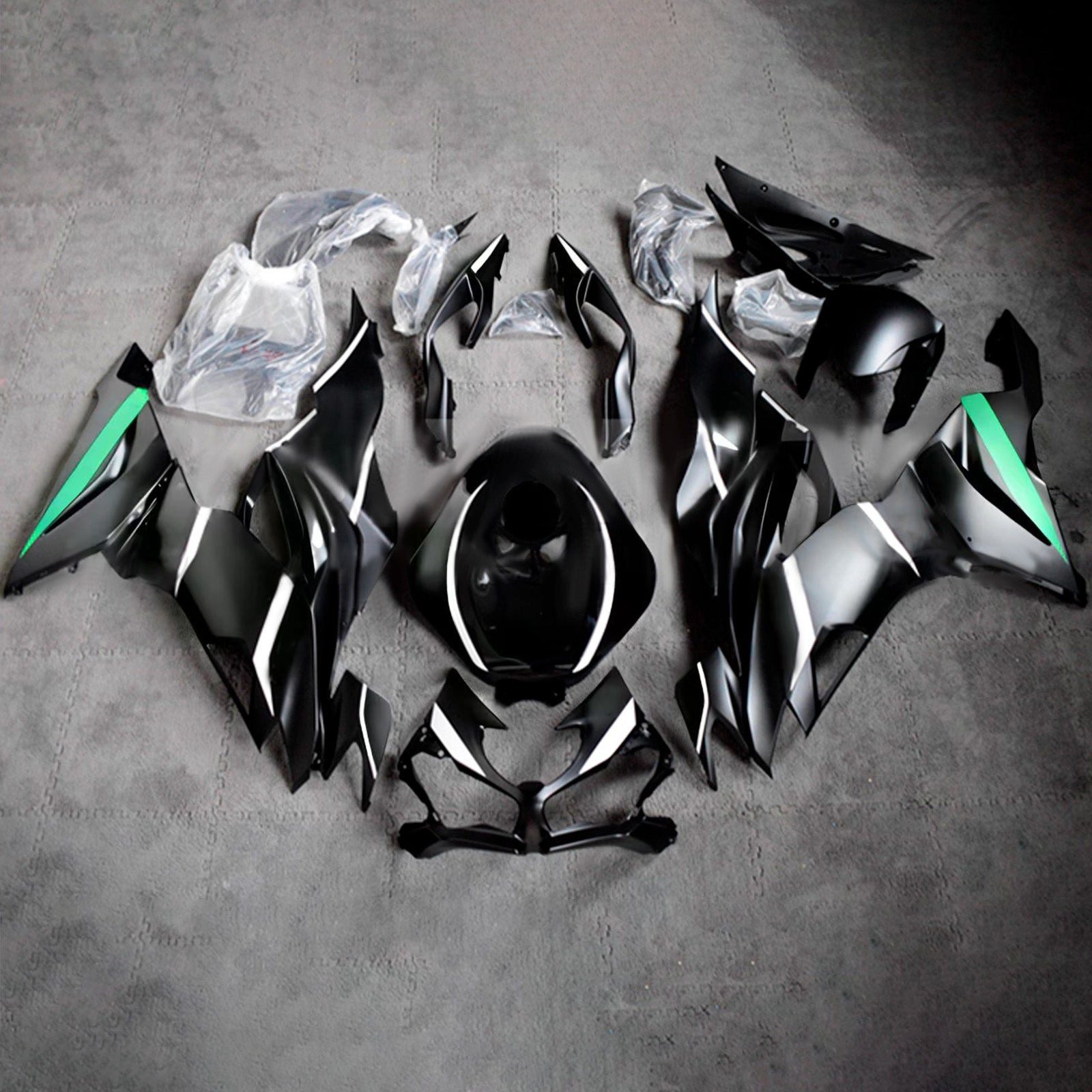 Kit de carénage injecté en plastique ABS compatible avec Kawasaki ZX6R 2019-2023
