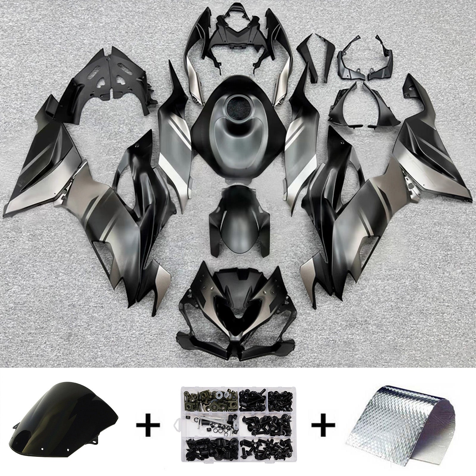 Kit carena iniettata in plastica ABS compatibile con Kawasaki ZX6R 2019-2023
