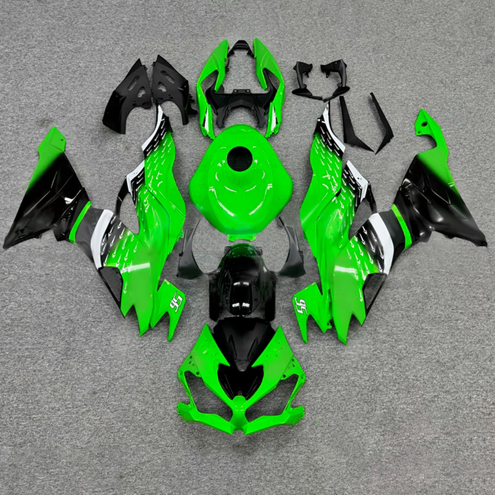 Kit carena iniettata in plastica ABS compatibile con Kawasaki ZX6R 2019-2023