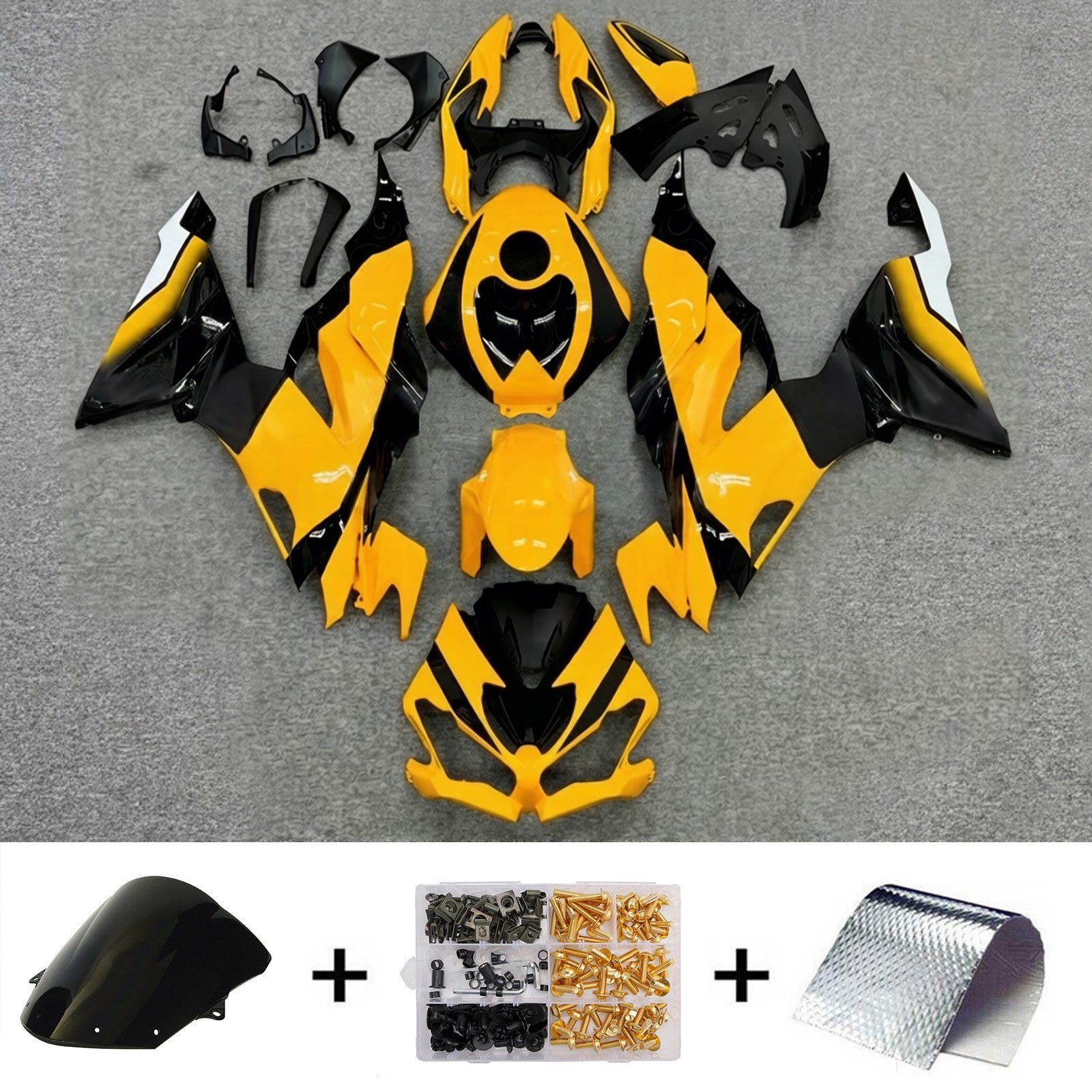 Kit de carénage injecté en plastique ABS compatible avec Kawasaki ZX6R 2019-2023
