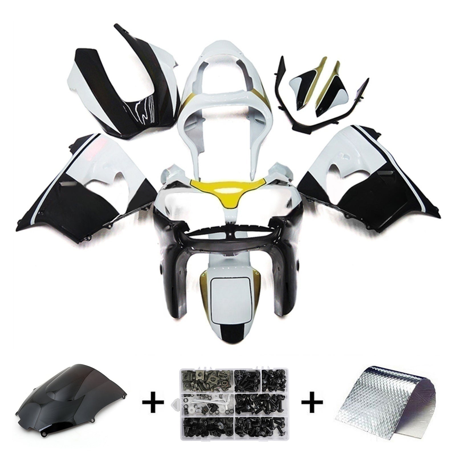 Amotopart Kawasaki ZX9R 2002-2003 Kit de carenado de carrocería de plástico ABS