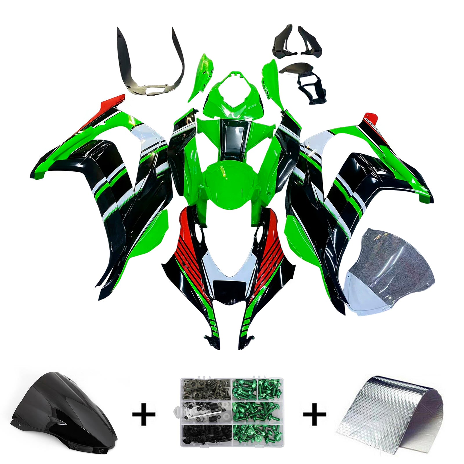 Kit de carénage Amotopart pour Kawasaki ZX10R 2016-2020 Générique