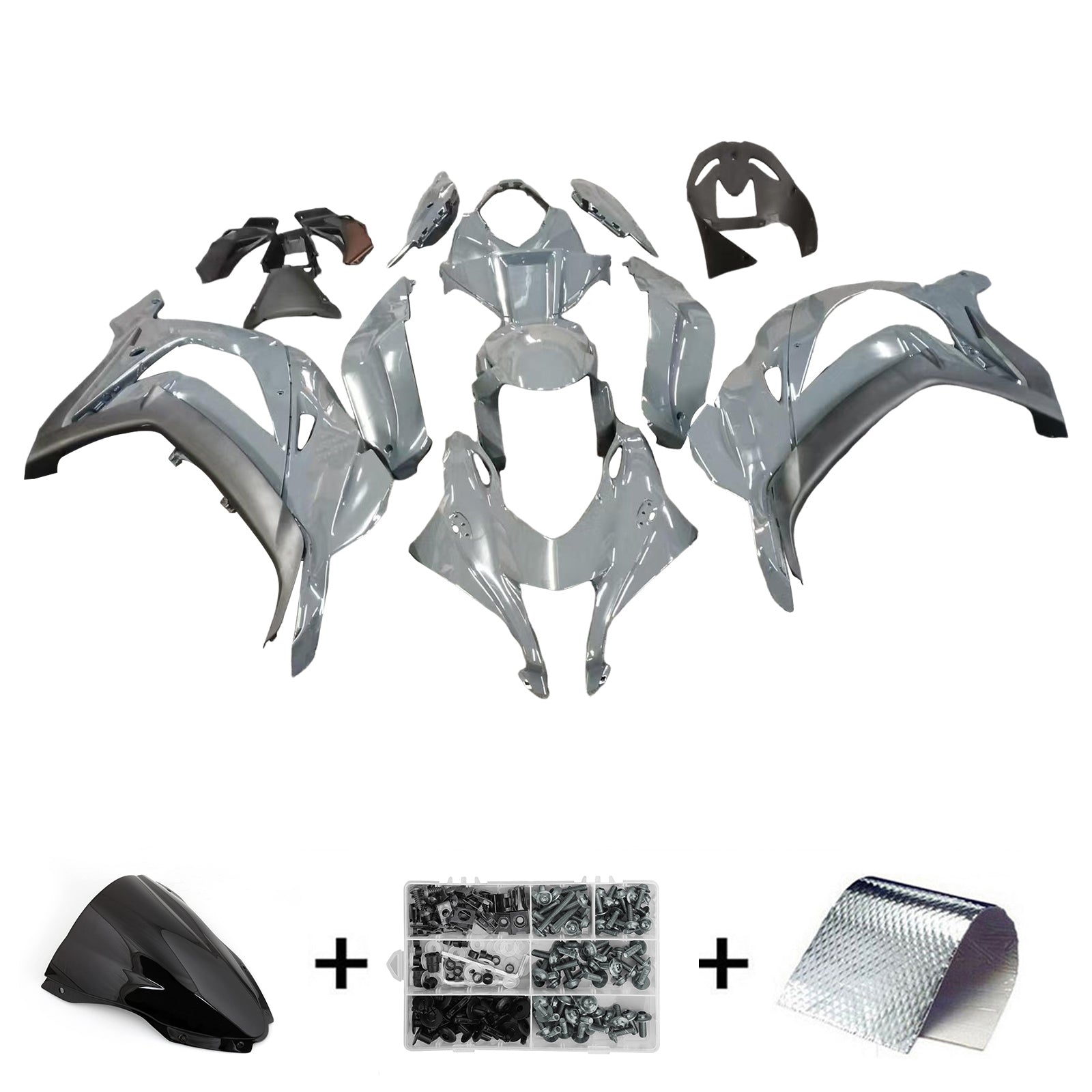 Amotopart Kawasaki ZX10R 2016-2020 Kit Carénage Carrosserie Plastique ABS