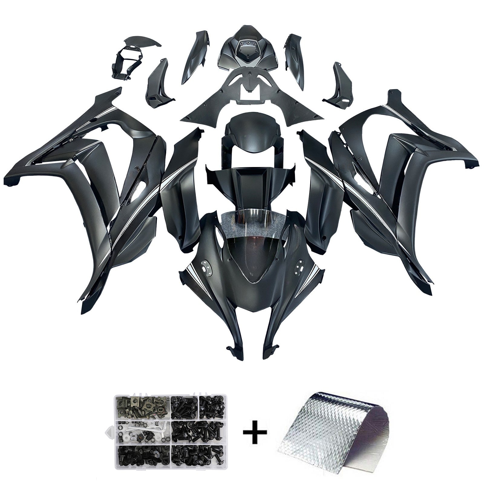 Amotopart Kawasaki ZX10R 2016-2020 Kit Square Plastic ABS