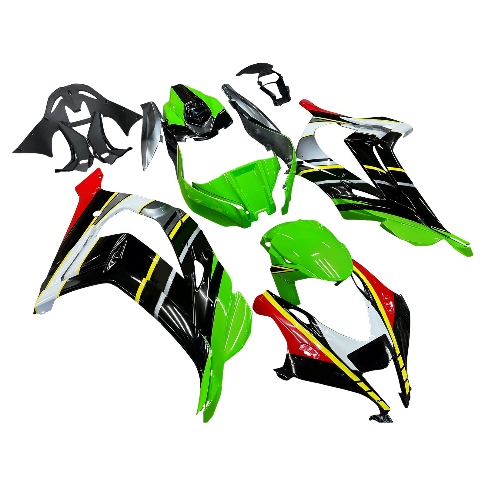 Amotopart Kawasaki ZX10R 2016-2020 Kit Carénage Carrosserie Plastique ABS