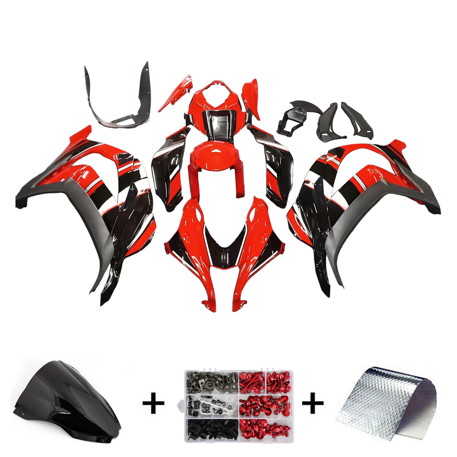 Amotopart Kawasaki ZX10R 2016-2020 Kit Carénage Carrosserie Plastique ABS