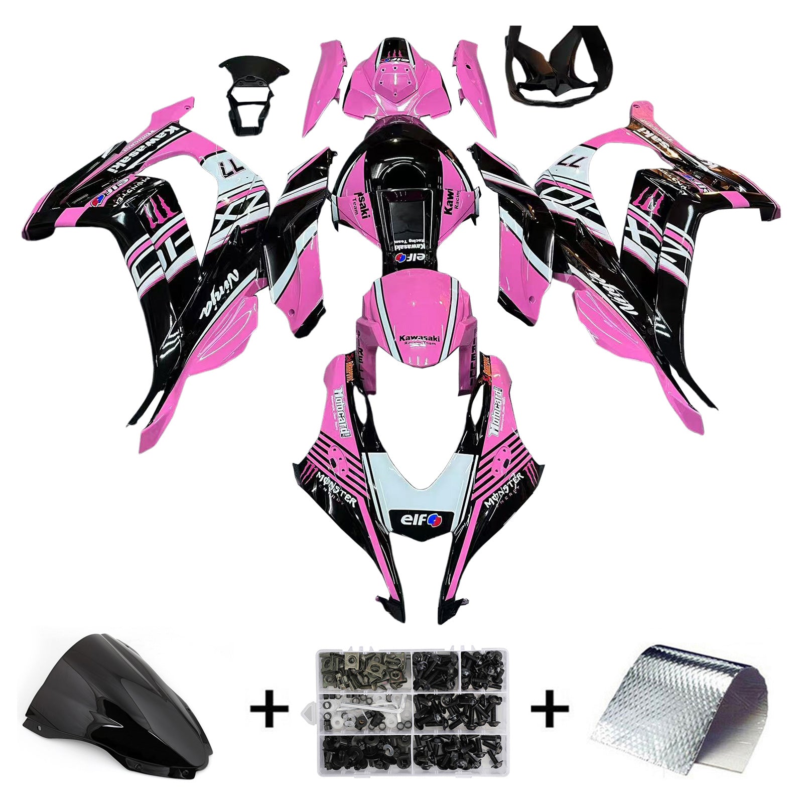 Amotopart Kawasaki ZX10R 2016-2020 ABS kunststof carrosseriekuipset