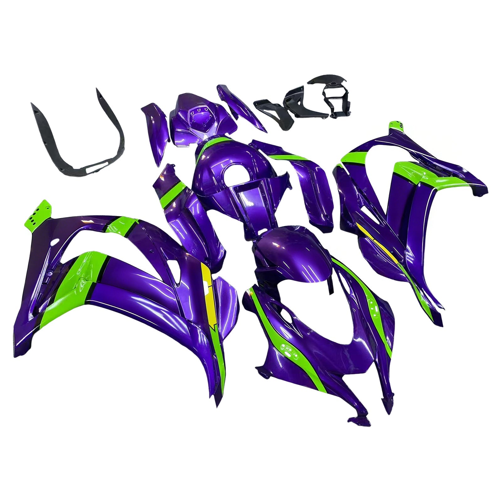 Amotopart Kawasaki ZX10R 2016-2020 Kit Square Plastic Abs