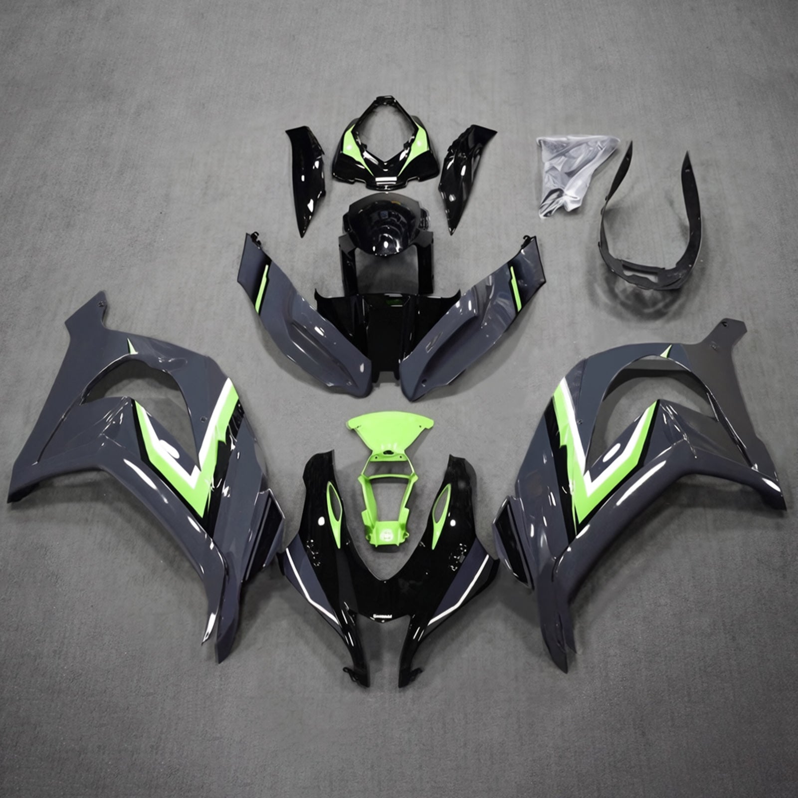 Kit de carénage injecté en plastique ABS compatible avec Kawasaki ZX10R 2016-2020