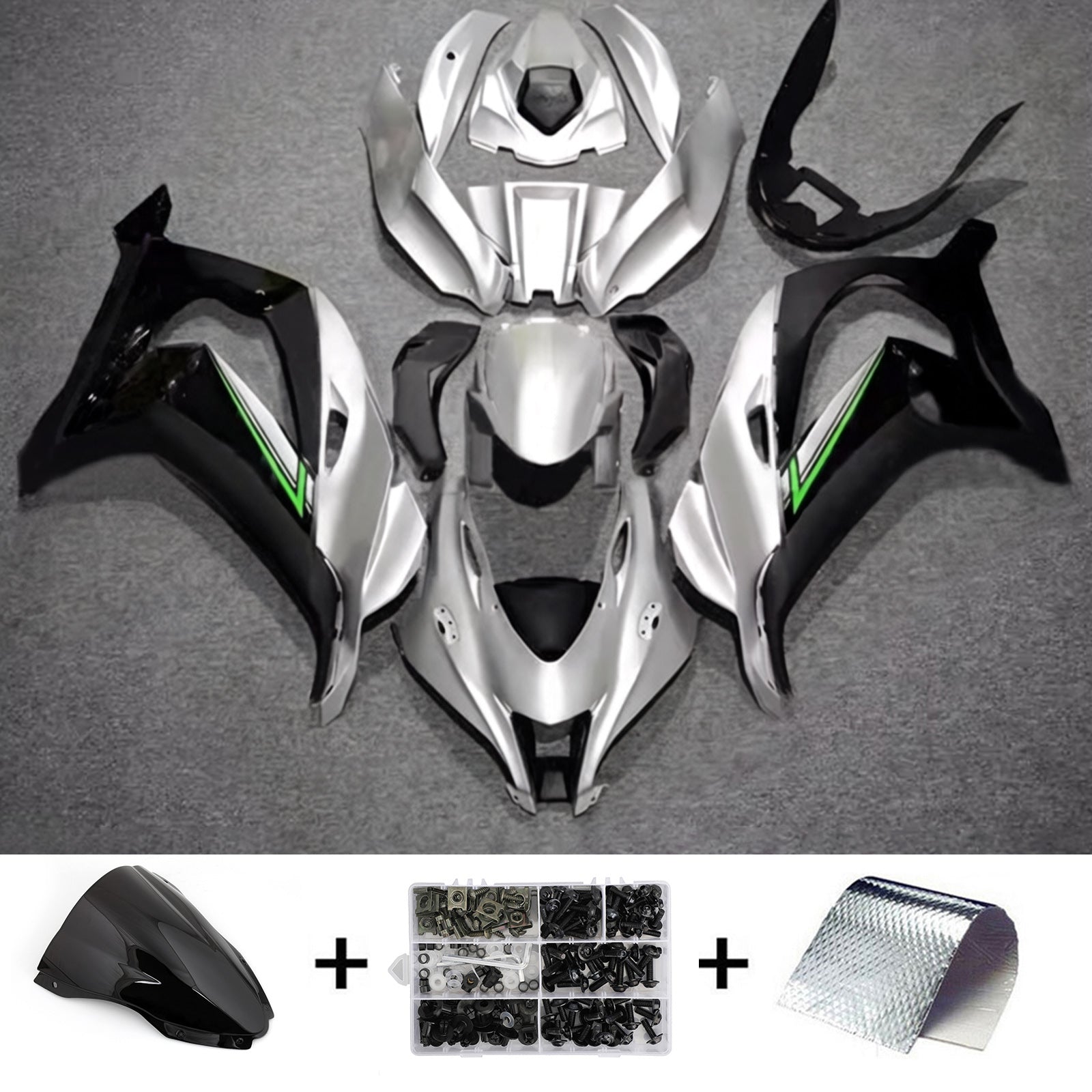 Komplet oklepa z vbrizgano ABS plastiko, združljiv s Kawasaki ZX10R 2016-2020