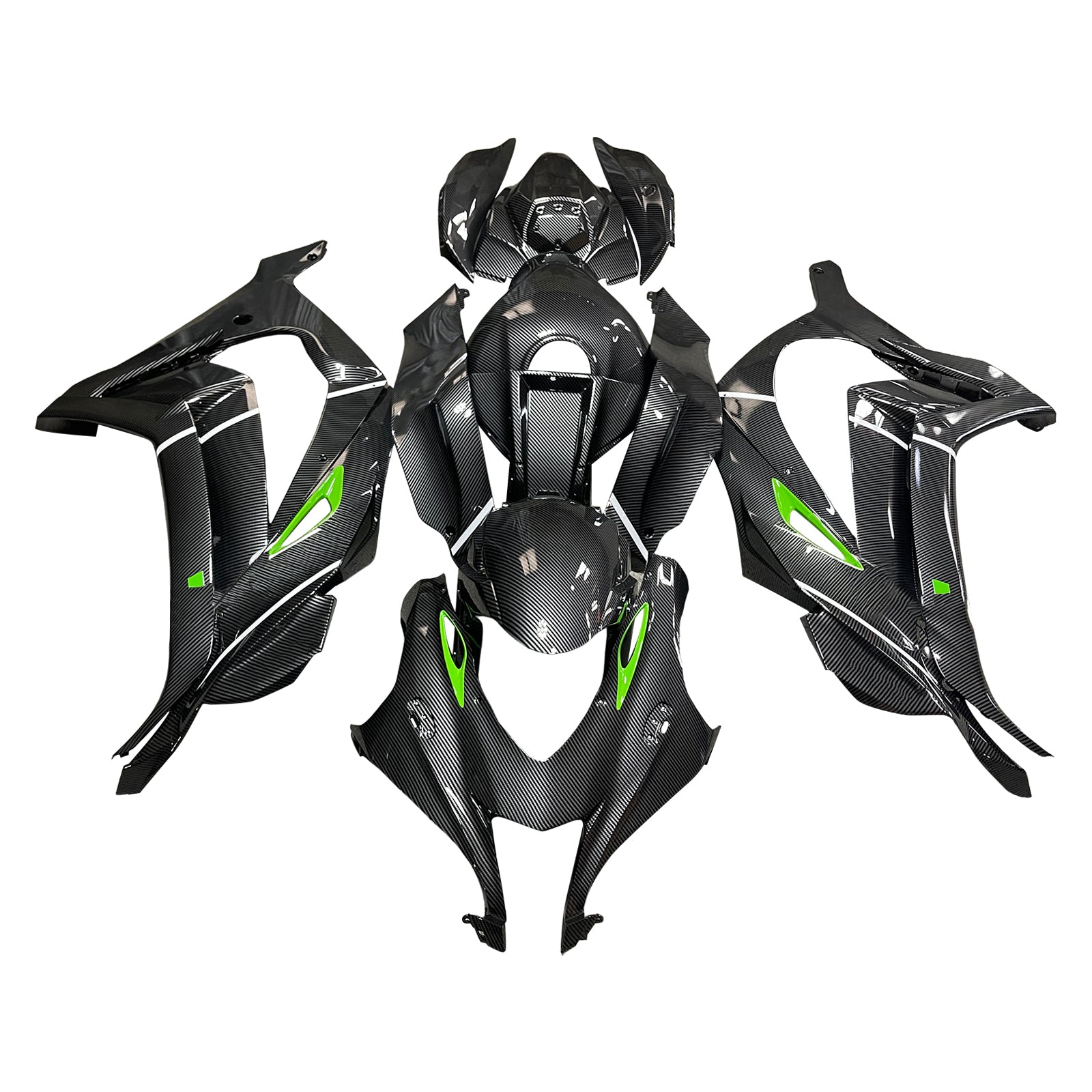 ABS-muovinen ruiskutettu suojasarja, yhteensopiva Kawasaki ZX10R 2016-2020 kanssa