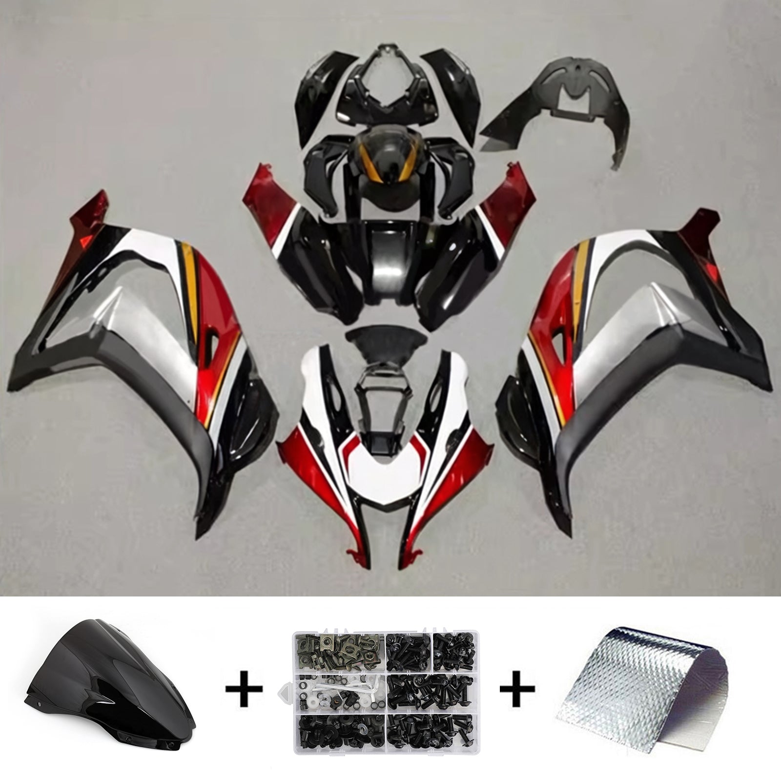 Komplet oklepa z vbrizgano ABS plastiko, združljiv s Kawasaki ZX10R 2016-2020