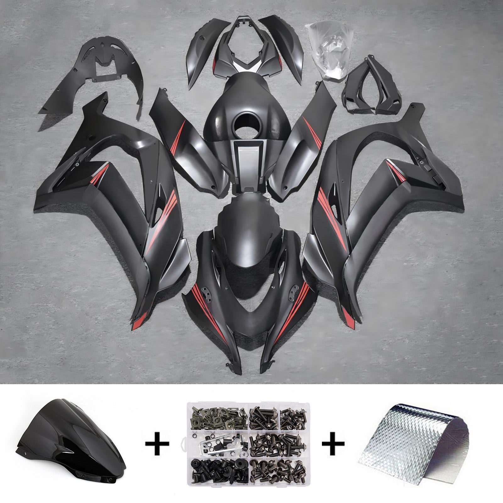 Kit carena iniettata in plastica ABS compatibile con Kawasaki ZX10R 2016-2020
