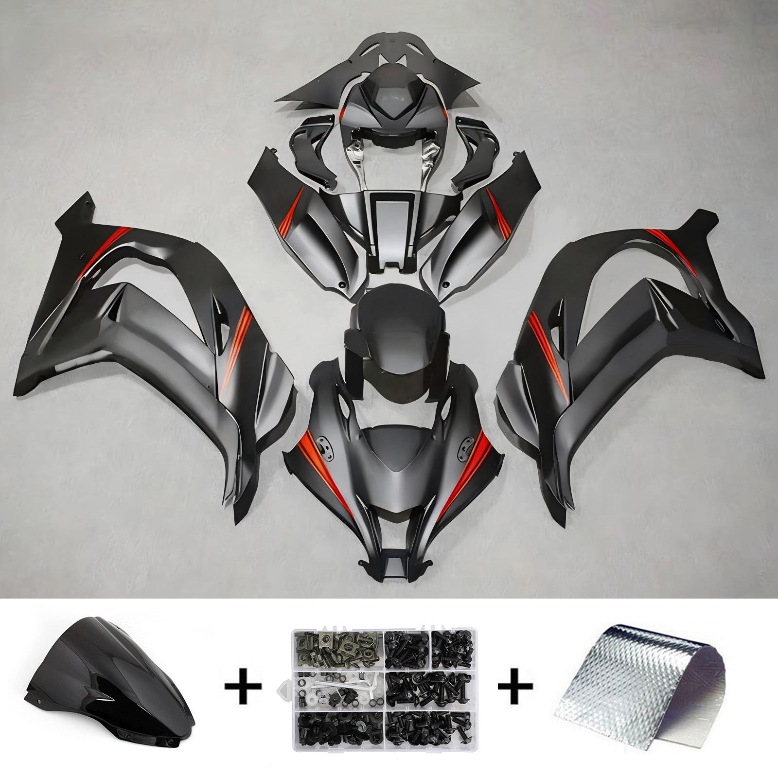 Kit de carénage injecté en plastique ABS compatible avec Kawasaki ZX10R 2016-2020