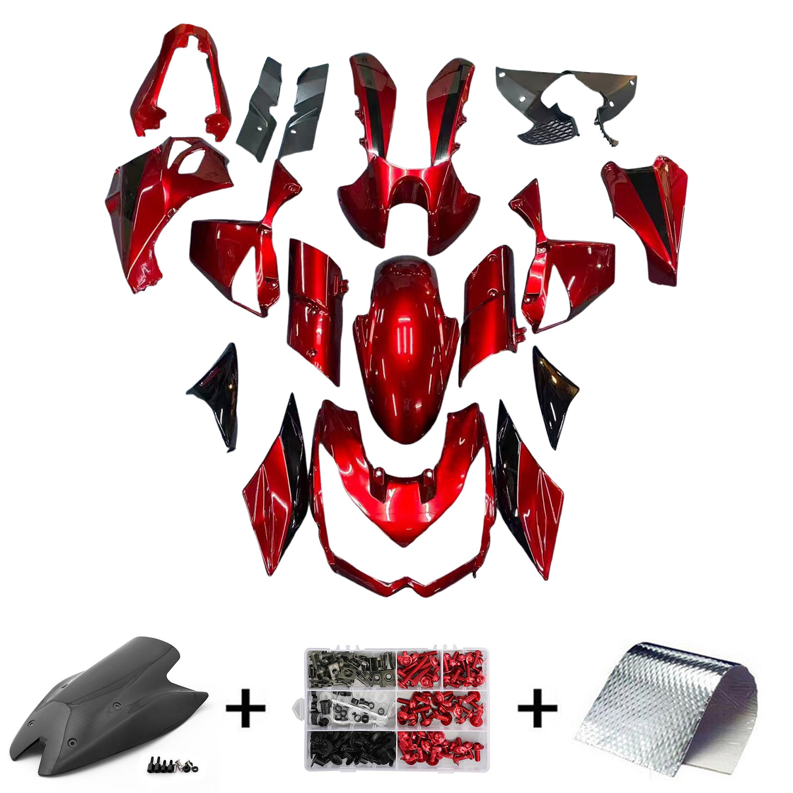 Kit de carenado de inyección Bodywork ABS de plástico adecuado para Kawasaki Z1000 2010-2013