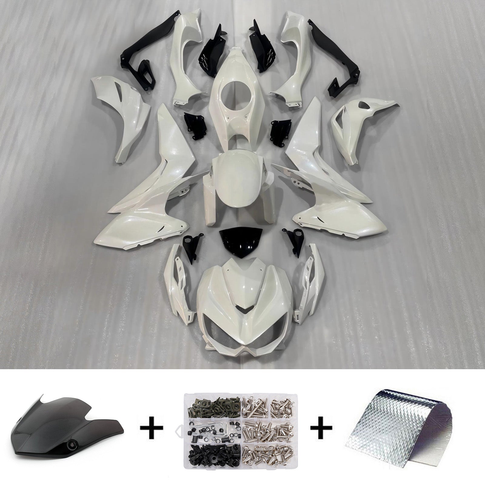 Kit de carénage injecté en plastique ABS compatible avec Kawasaki Z1000 2014-2017