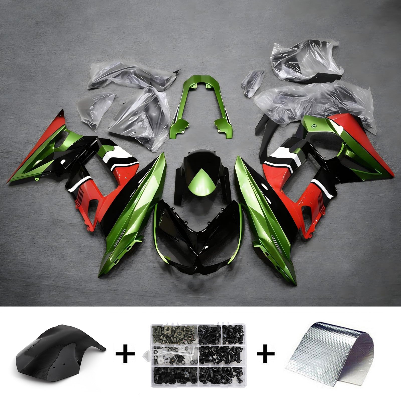 ABS-muovinen ruiskutettu suojasarja, yhteensopiva Kawasaki Z1000SX 2010-2015 kanssa