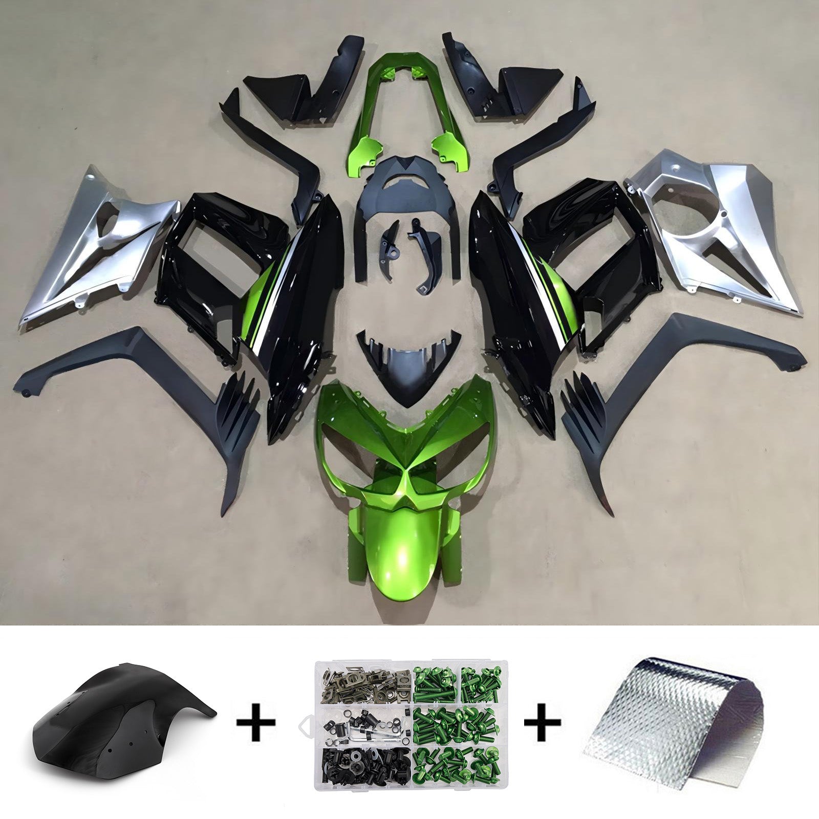Komplet oklepa z vbrizgano ABS plastiko, združljiv s Kawasaki Z1000SX 2010-2015