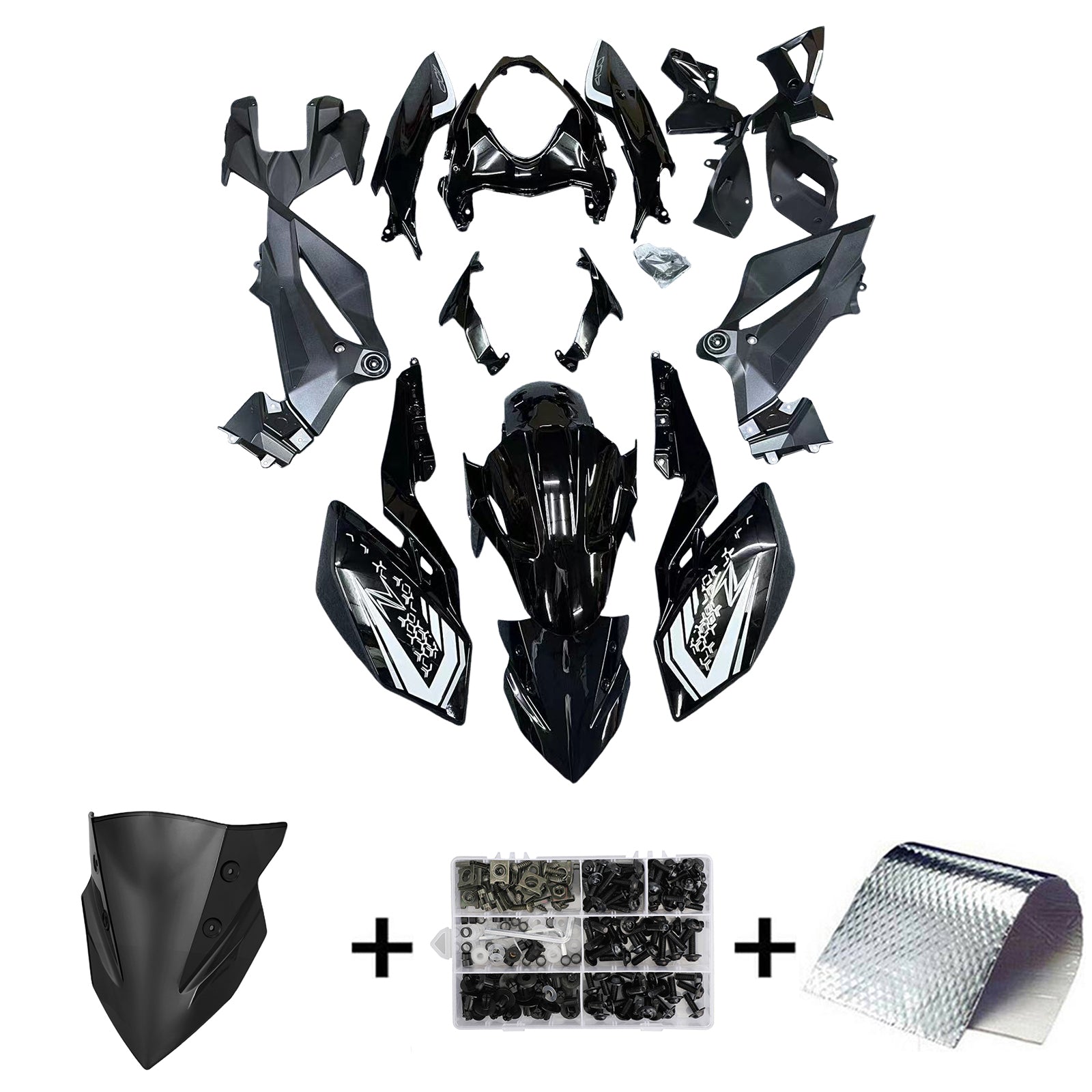 Kit de carénage d'injection Kawasaki Z400 2018-2024, carrosserie en plastique ABS