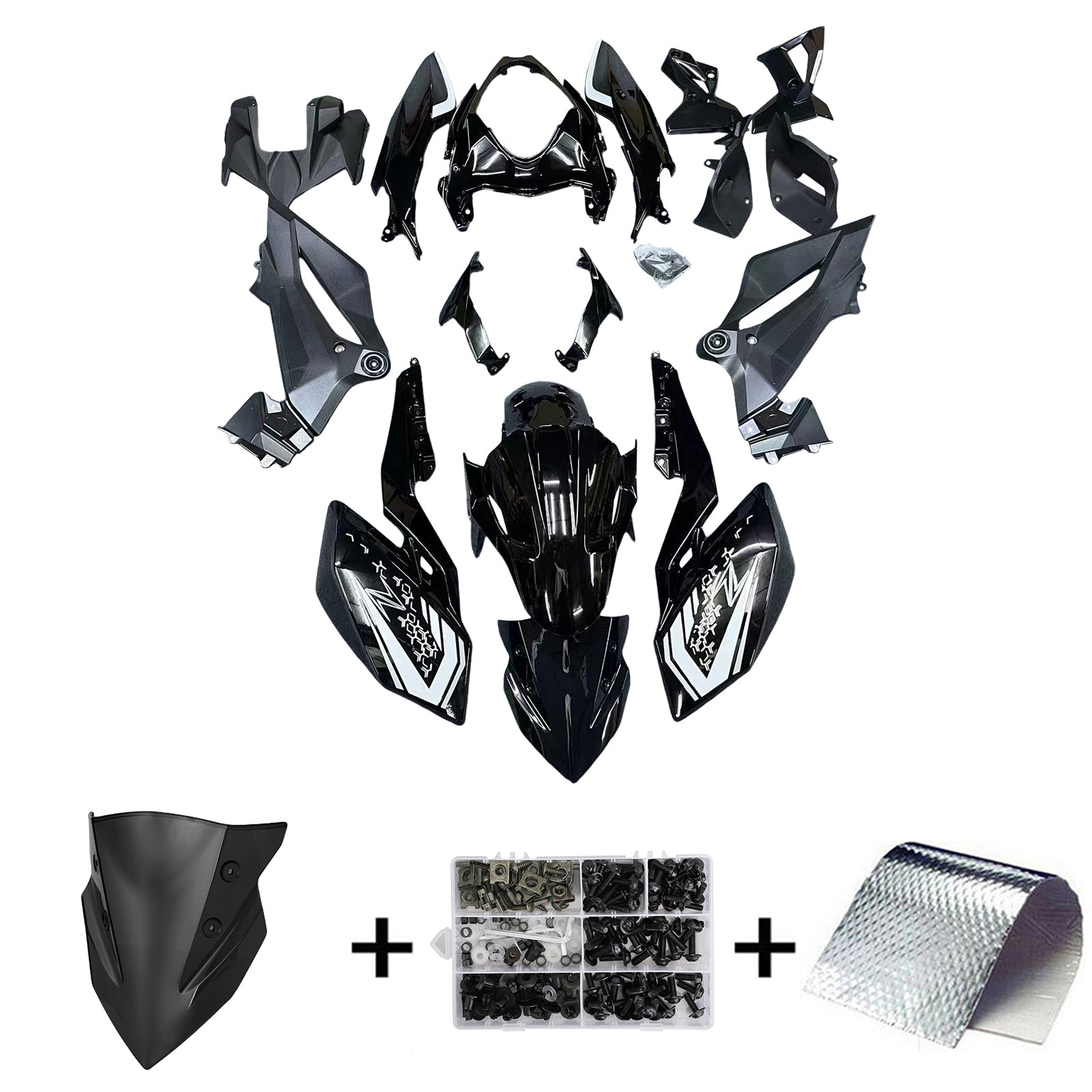 Injectiekuipset Kawasaki Z400 2018-2024 ABS kunststof carrosserie