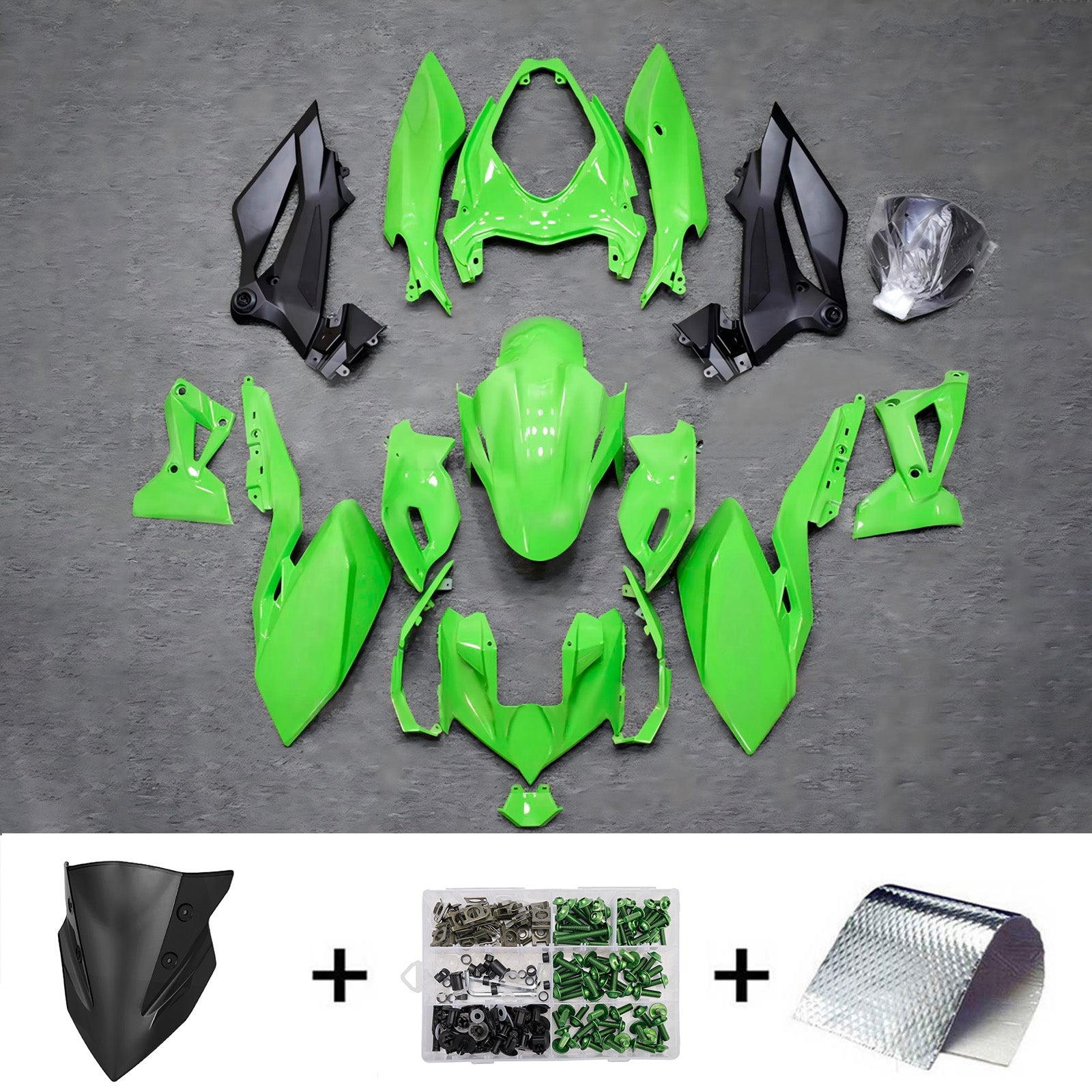 Kit de carénage injecté en plastique ABS compatible avec Kawasaki Z400 2018-2024