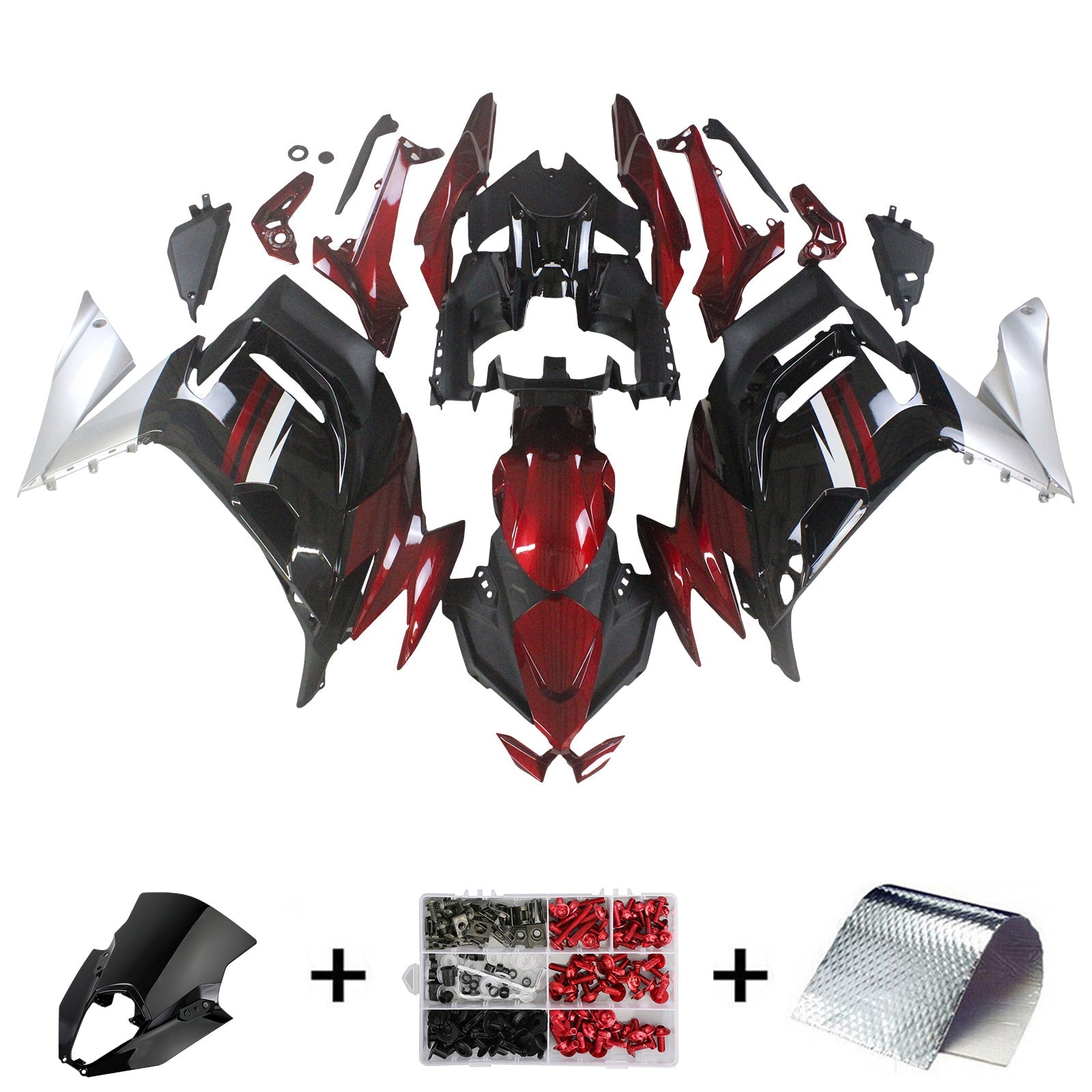 Amotopart Kit carena carrozzeria ABS Kawasaki ER-6F Ninja650 2020-2023