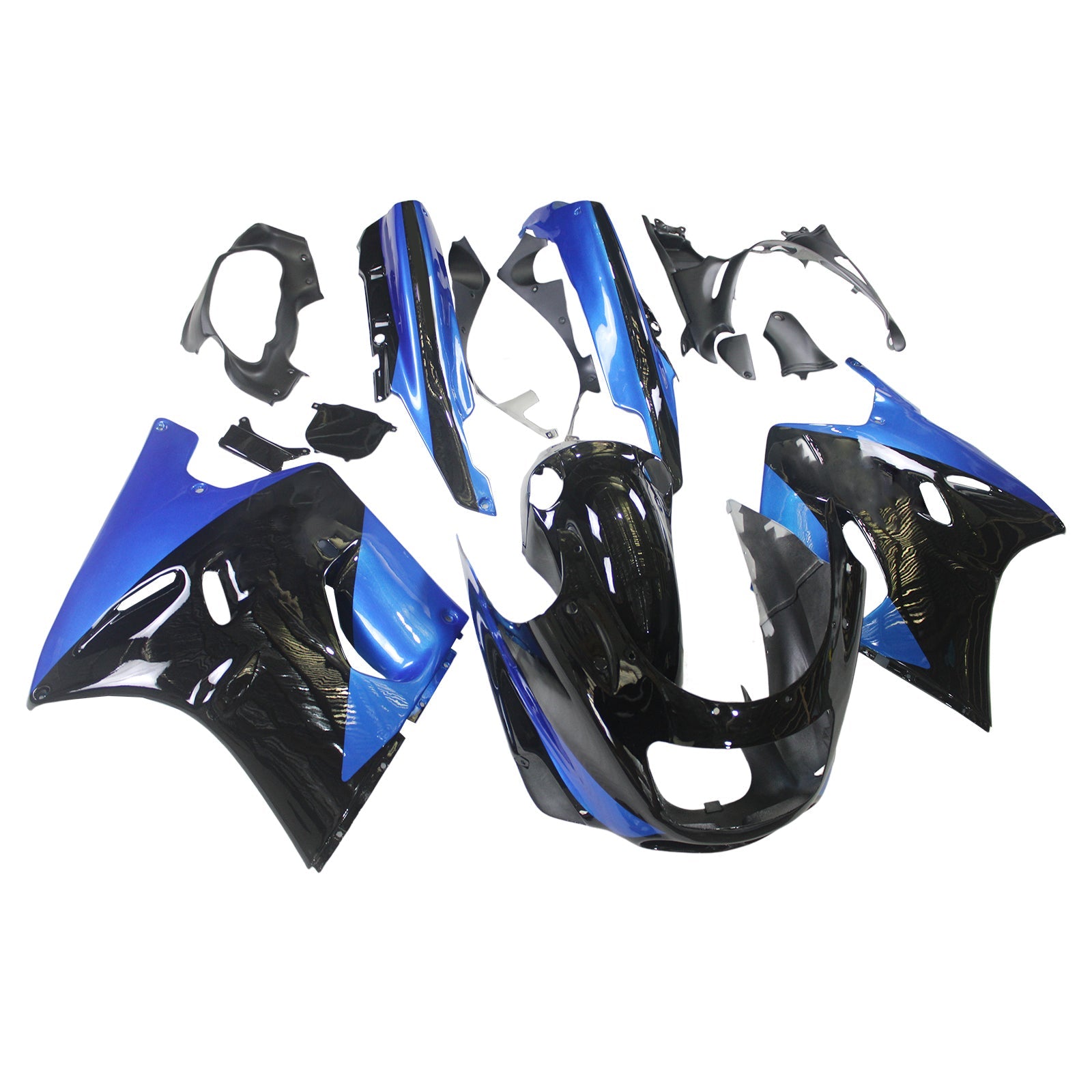 Amotopart Kawasaki ZZR1100 1993-2003 Kit Carénage Carrosserie Plastique