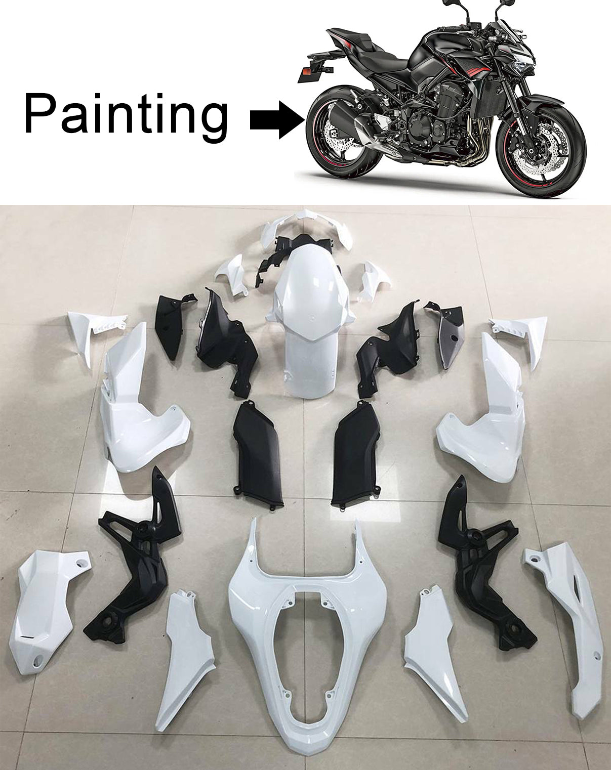 Kit de carénage Amotopart Kawasaki Z900 2020-2021
