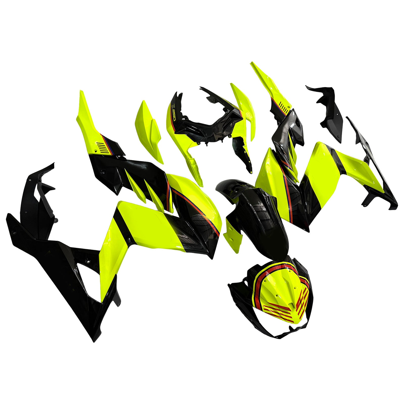 Wtryskowe Zestaw owiewki nadwozie Plastikowe ABS Dopasowanie Kawasaki Z250 Z300 2015-2016
