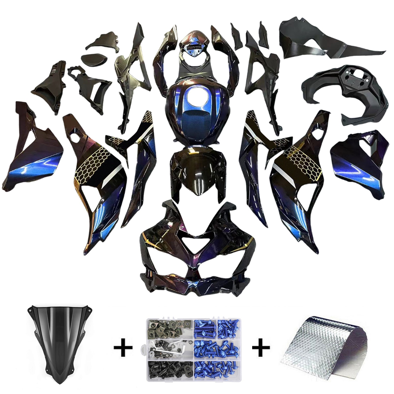 Amotopart Kawasaki ninja ZX-25R 2020-2021 Kit avtomobilov plošča ABS