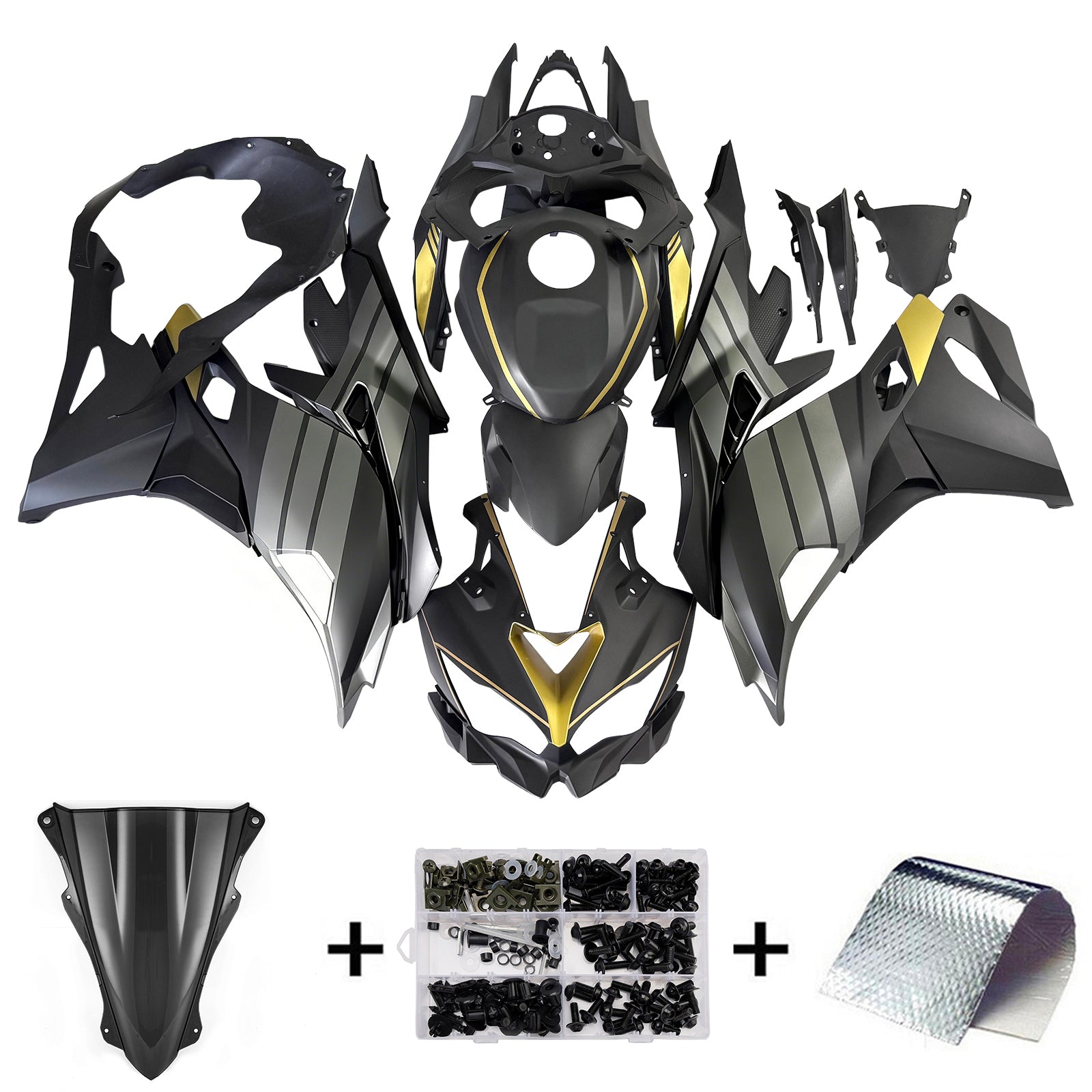 Kit de carénage d'injection Kawasaki Ninja ZX-25R ZX-4R ZX-4RR 2019-2024