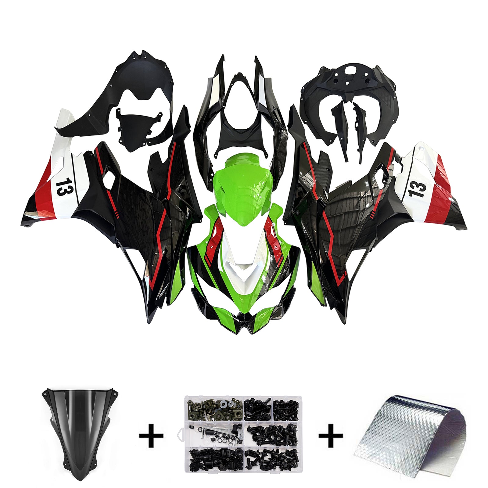 Kit de carénage d'injection Kawasaki Ninja ZX-25R ZX-4R ZX-4RR 2019-2024