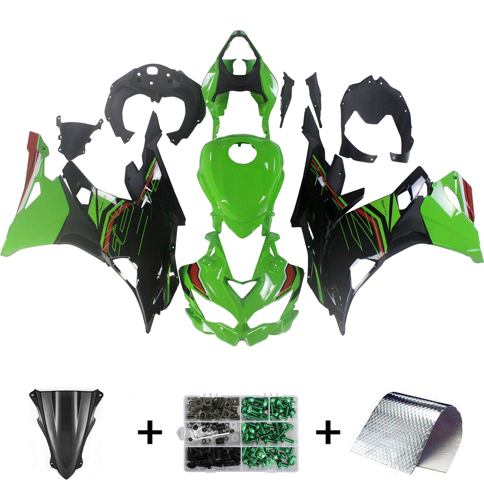 Kit de carénage d'injection Kawasaki Ninja ZX-25R ZX-4R ZX-4RR 2019-2024