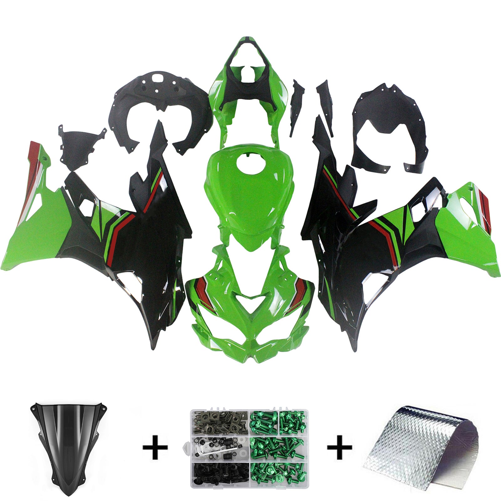 Kit de carénage d'injection Kawasaki Ninja ZX-25R ZX-4R ZX-4RR 2019-2024