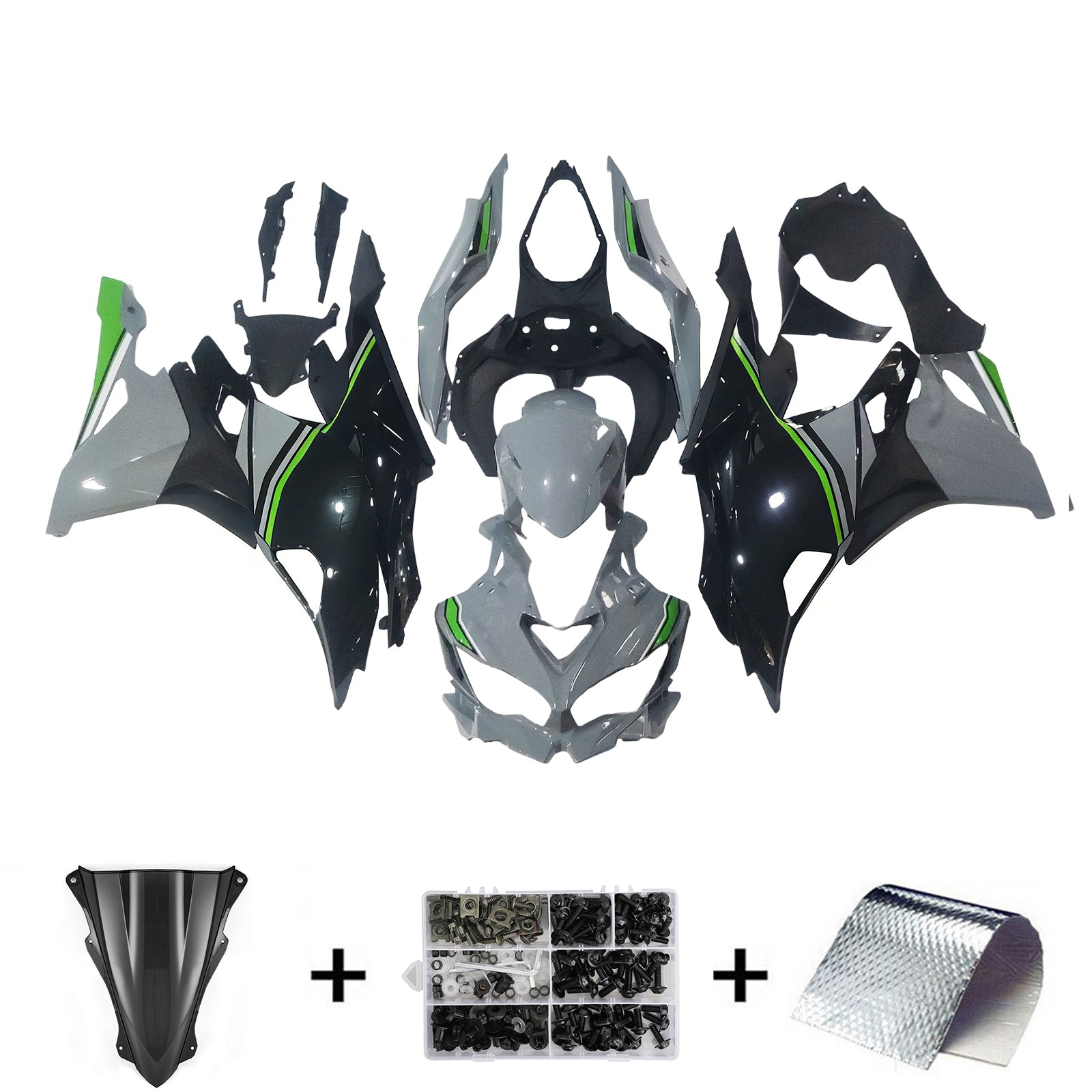 Kit de carénage d'injection Kawasaki Ninja ZX-25R ZX-4R ZX-4RR 2019-2024