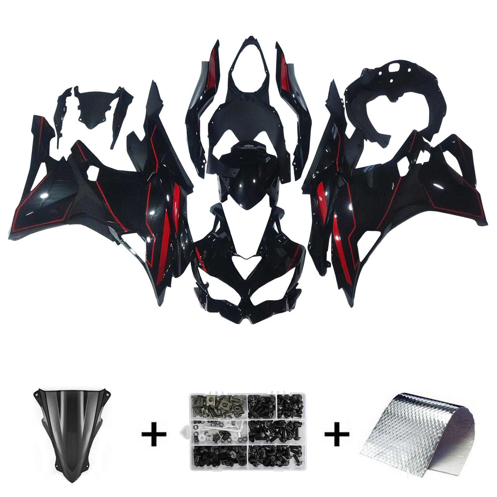 Kit de carénage d'injection Kawasaki Ninja ZX-25R ZX-4R ZX-4RR 2019-2024