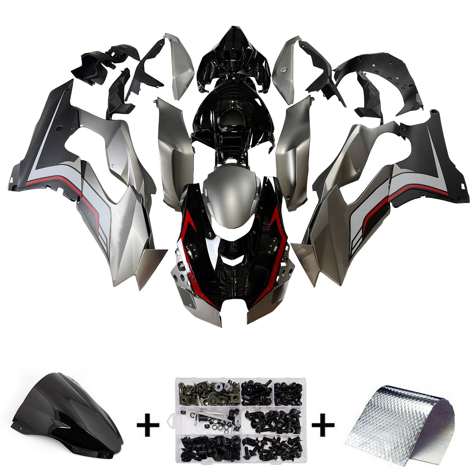Amotopart Kawasaki ZX-10R ZX10R 2021-2023 Kit de carénage Carrosserie ABS