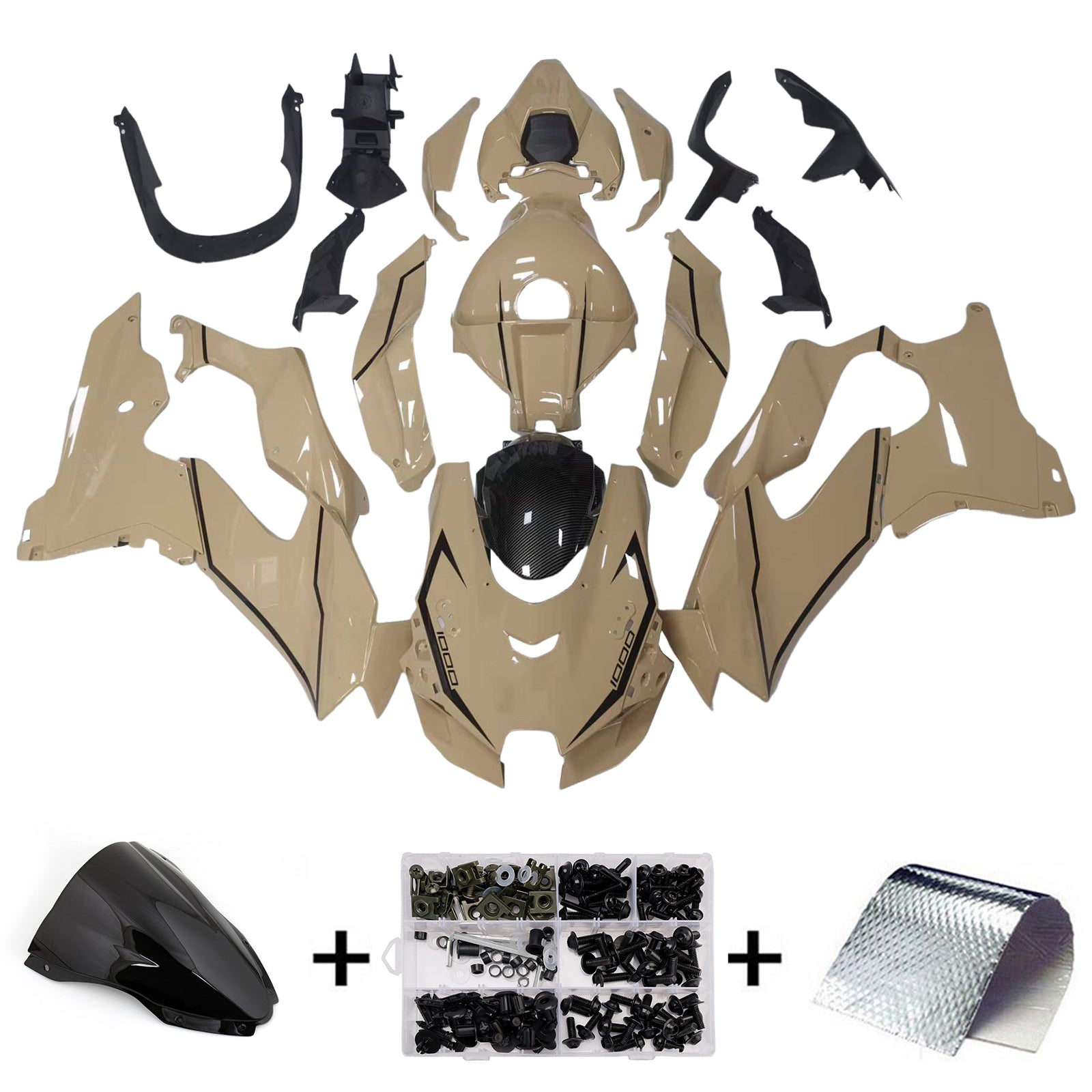 Kit de carénage d'injection Kawasaki ZX-10R ZX-10RR 2021-2024 ABS