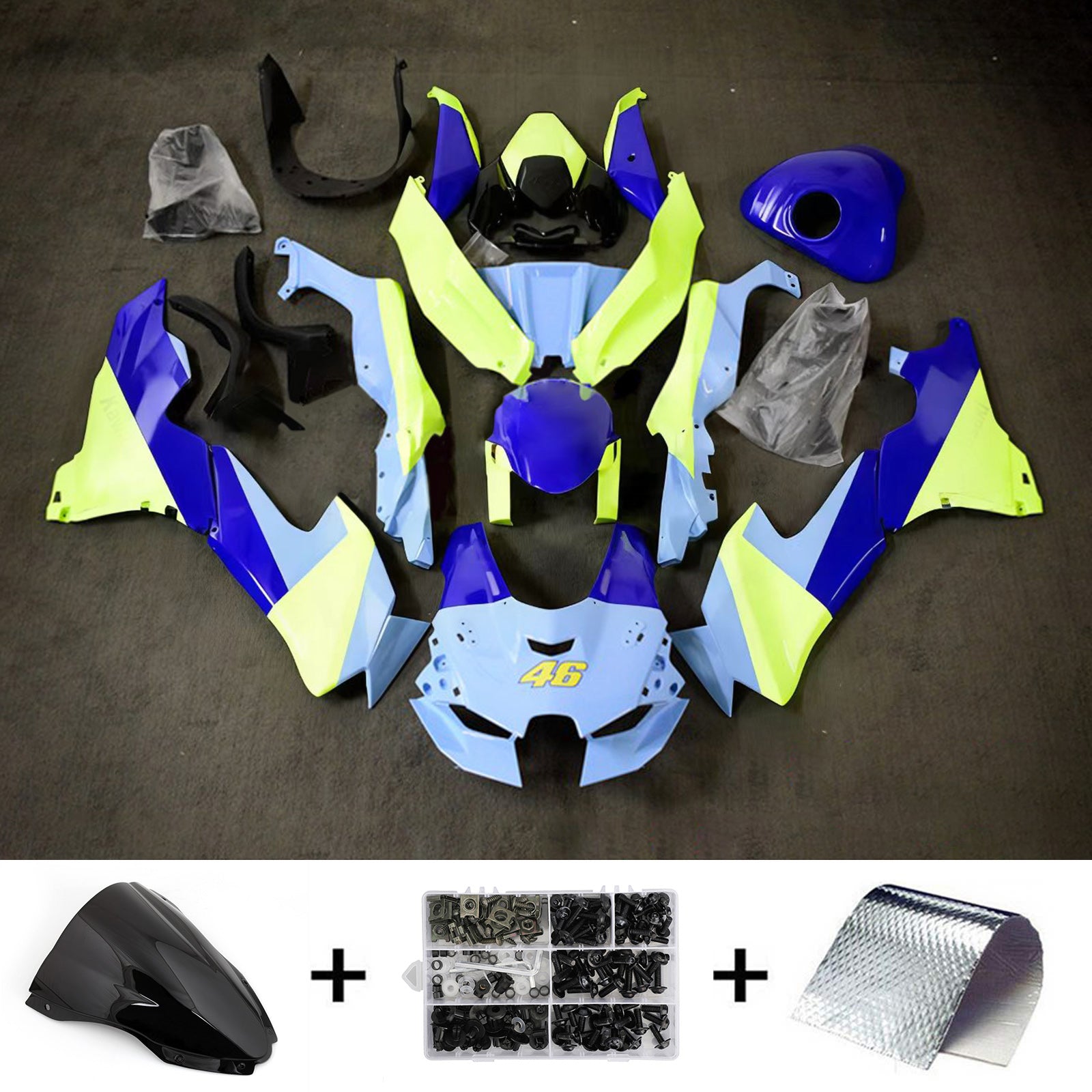 Kawasaki ZX-10R ZX-10RR 2021-2024 Zestaw owiewek wtryskowych ABS
