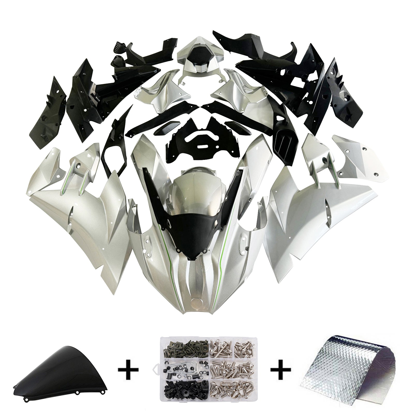 Kit de carénage par , carrosserie en plastique ABS ABS fit Pour Kawasaki Ninja H2 2015-2022
