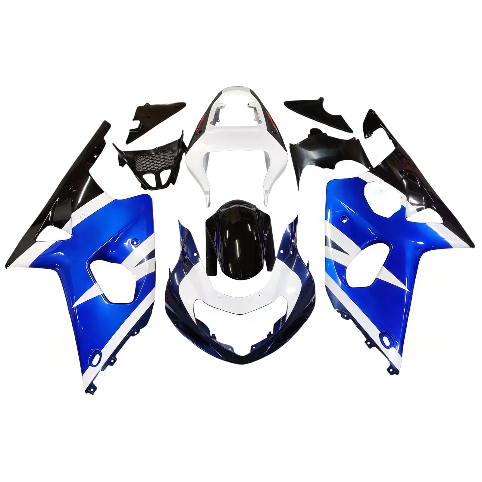 Carénages Amotopart 2000-2002 Suzuki GSXR 1000 Bleu Blanc Noir GSXR Generic