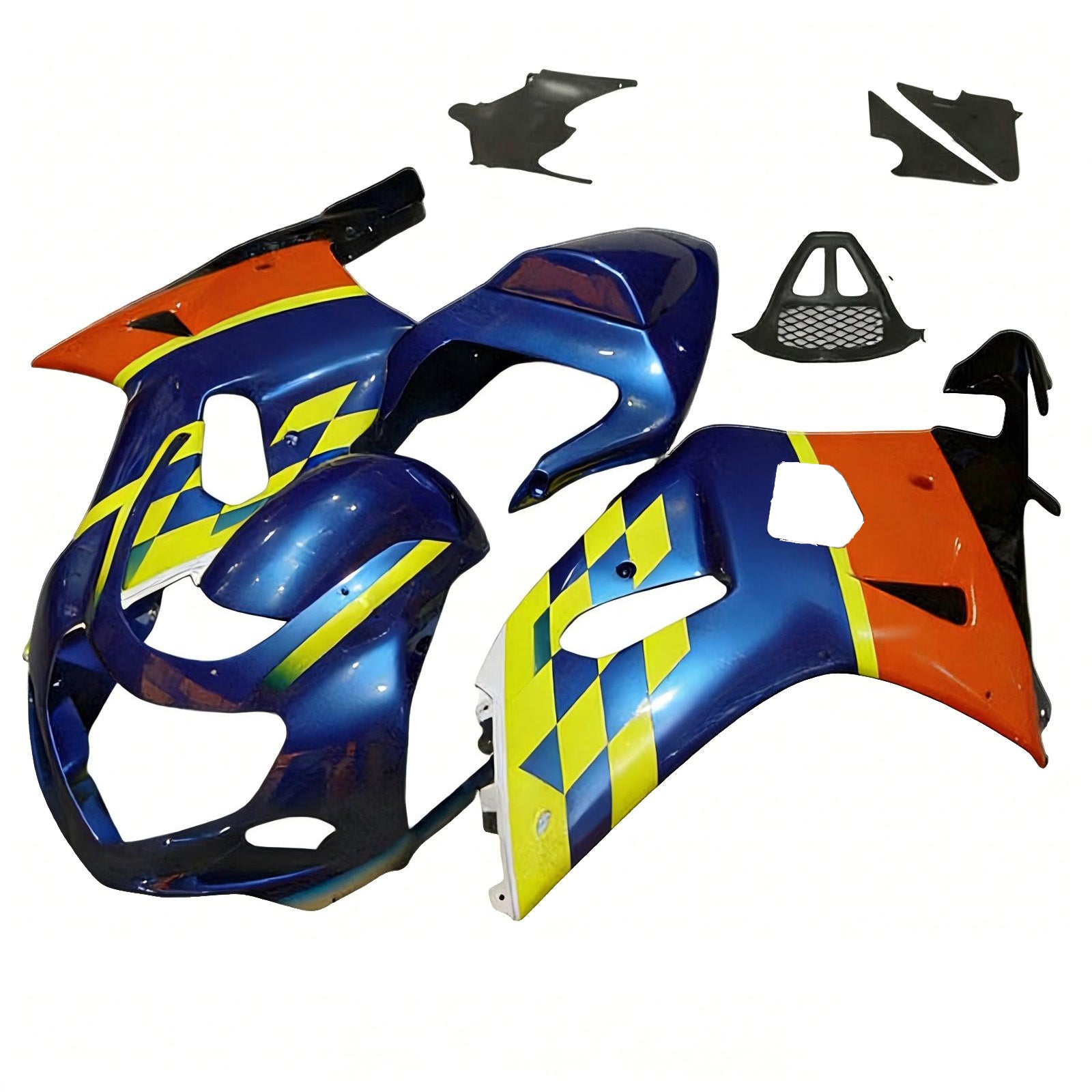 Amotopart Suzuki GSXR1000 2000-2002 K1 K2 Kit de carenado de carrocería de plástico ABS